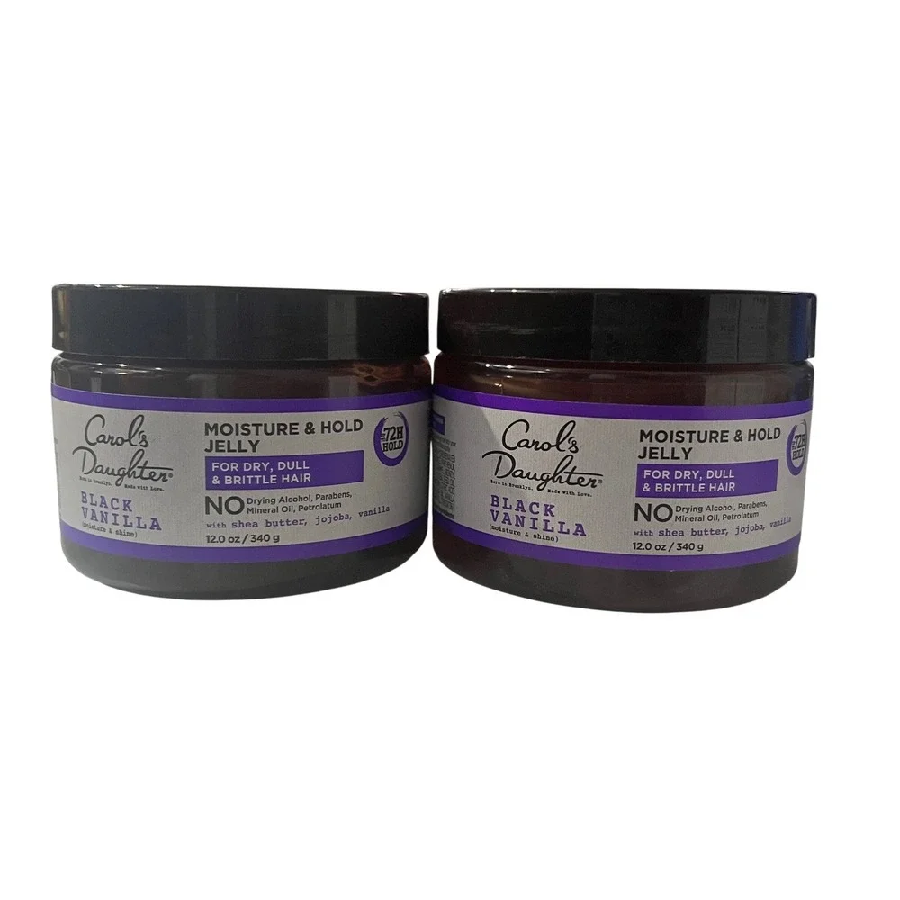 2 Carols Daughter Black Vanilla Moisture Hold Jelly for Dry Brittle Hair 12oz